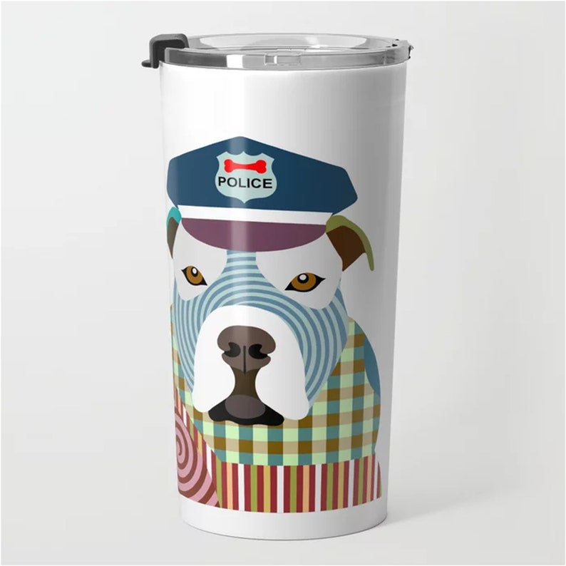 Pit Bull Tumbler, Bully Dog Travel Stainless Steel Mug image 3