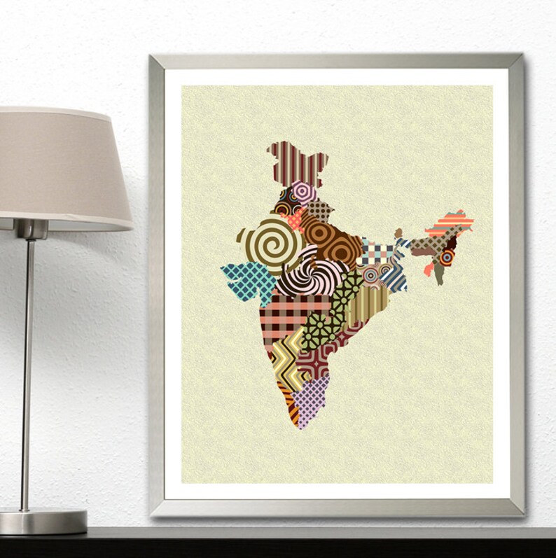 India Map Wall Art Decor New Delhi Poster Gift Etsy