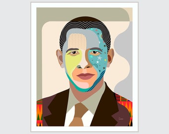 Barack Obama U.S President Pop Art Portrait, Living Room Art Decor, Pop Art Poster, Wall Art Decor