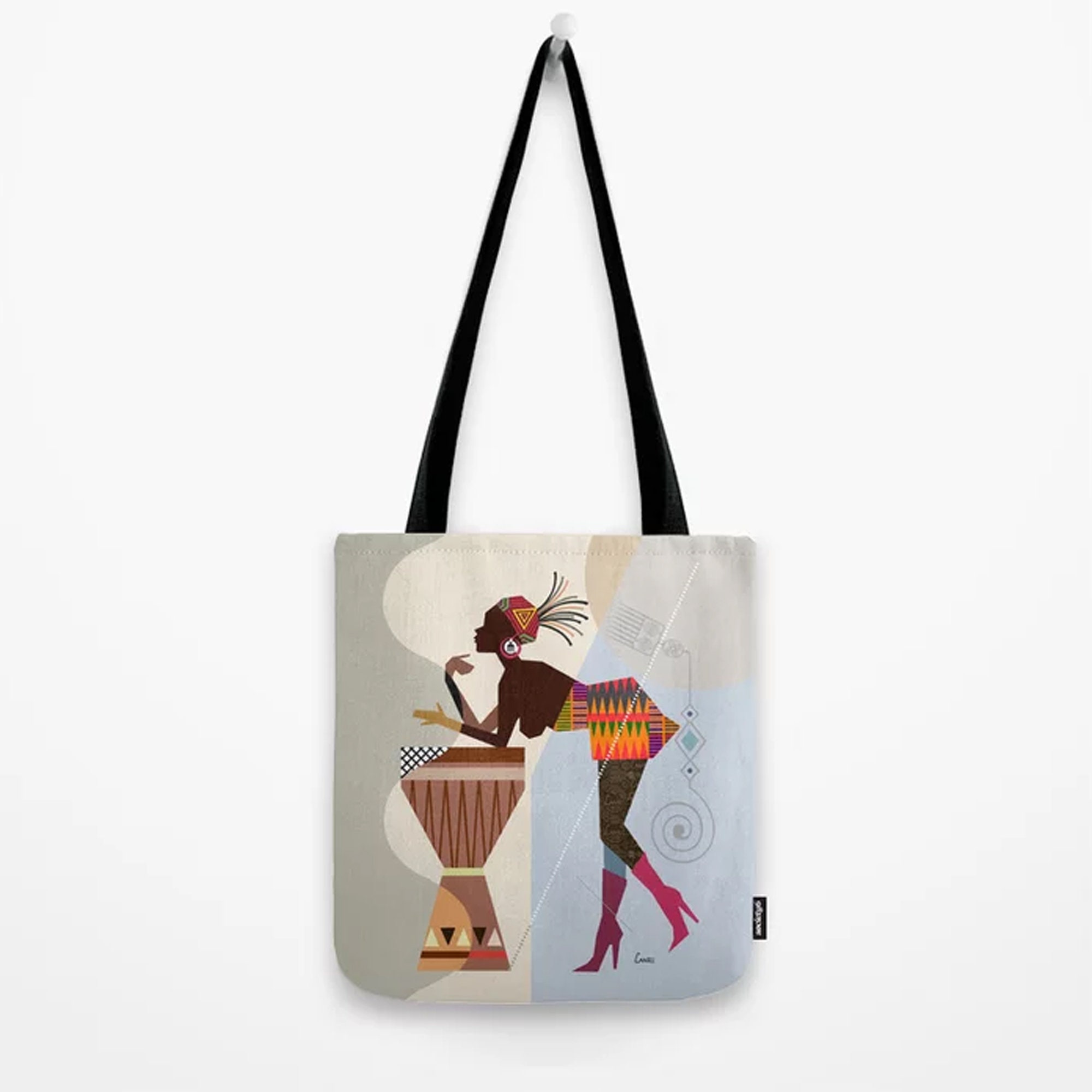 African Print Bag, Black Woman Gift Ankara Djembe Drum Bag