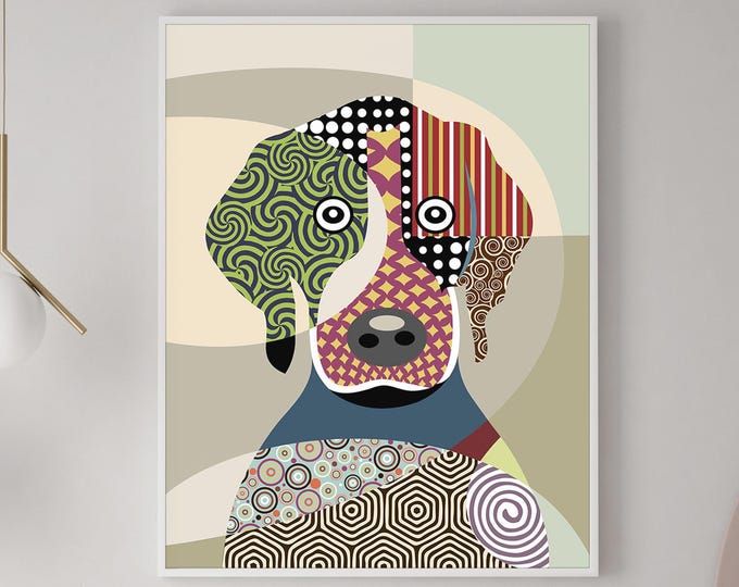 Beagle Dog Pop Art Print Puppy Portrait Pet Decor Dog Lover Gift