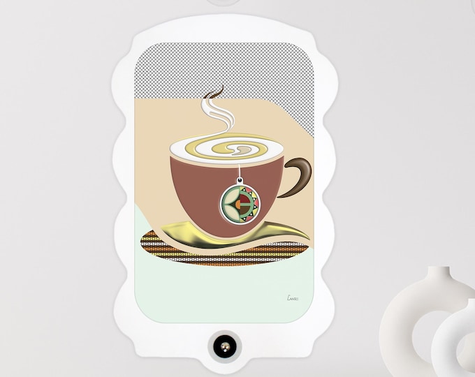 Tea Lover Gift, Unique Home Decor Inspirational Wall Art Dinning Room Wall Hanging, Boho Sculpture Mid Century Minimalist Kitchen Art