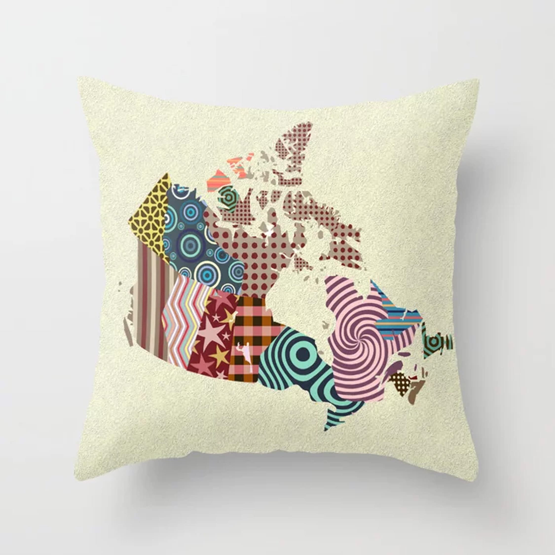 Canada Pillow, City Map Couch Cushion Gift