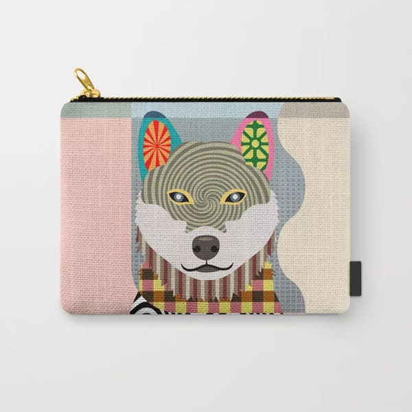 Shiba Inu Pouch, Shibe Dog Zipper Pouch Coin Purse