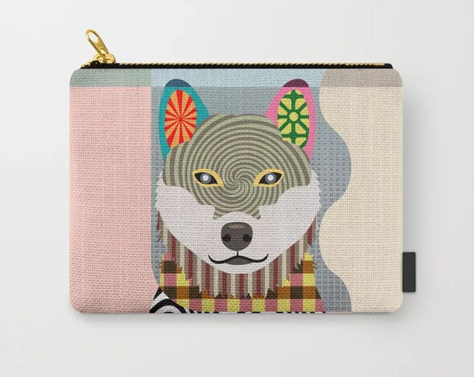 Shiba Inu Pouch, Shibe Dog Zipper Pouch Coin Purse