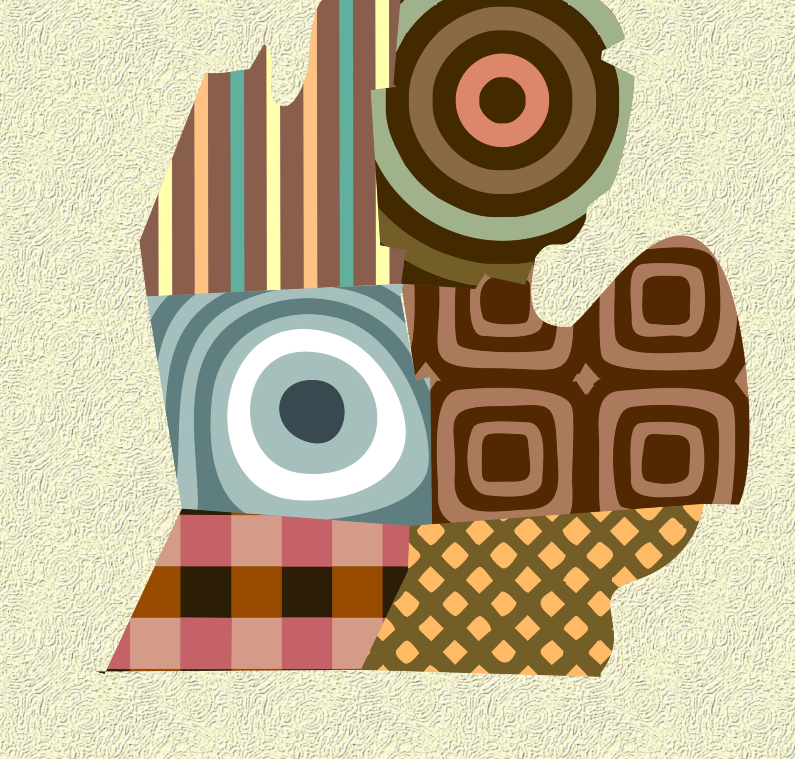 Michigan Map Art Print, USA State Wall Decor