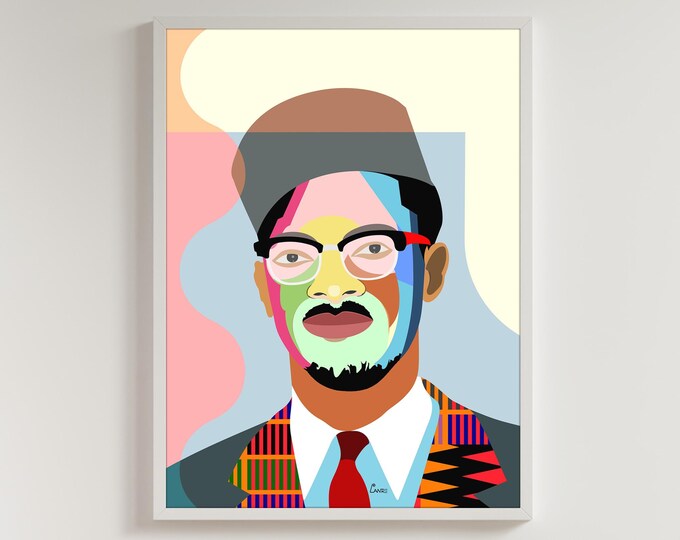 Patrice Lumumba Portrait Print: African Leader Wall Art, Congo DRC History Decor