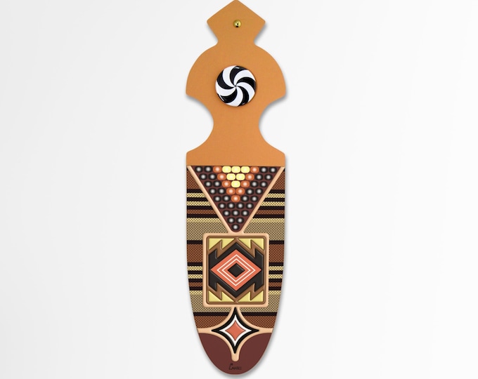 Afrocentric Wall Sculpture: Modern African Artwork Geometric Minimalist Cultural Plywood Décor