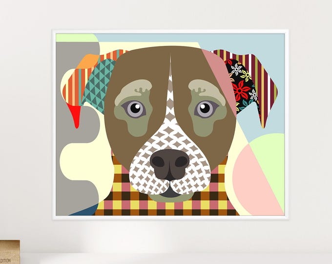 Jack Russell Terrier Poster JRT Dog Portrait Wall Art Print Dog Lover Gift