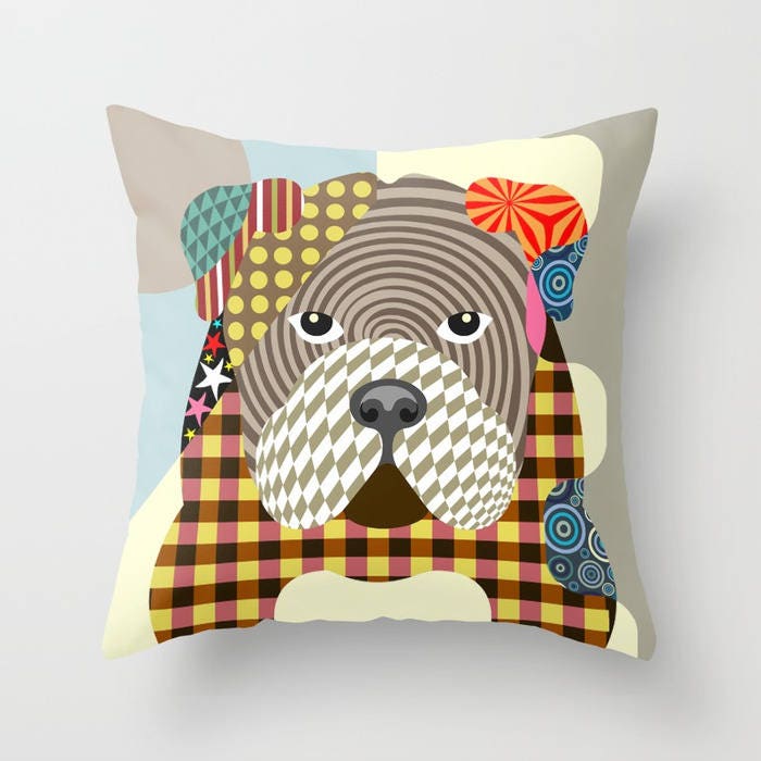 English Bulldog sleeping on a bed English Bulldog sleeping on a bed