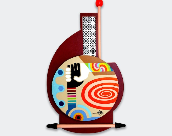 Interracial Art Anti Racism Painting United Nation World Unity Décor Abstract Wooden Sculpture