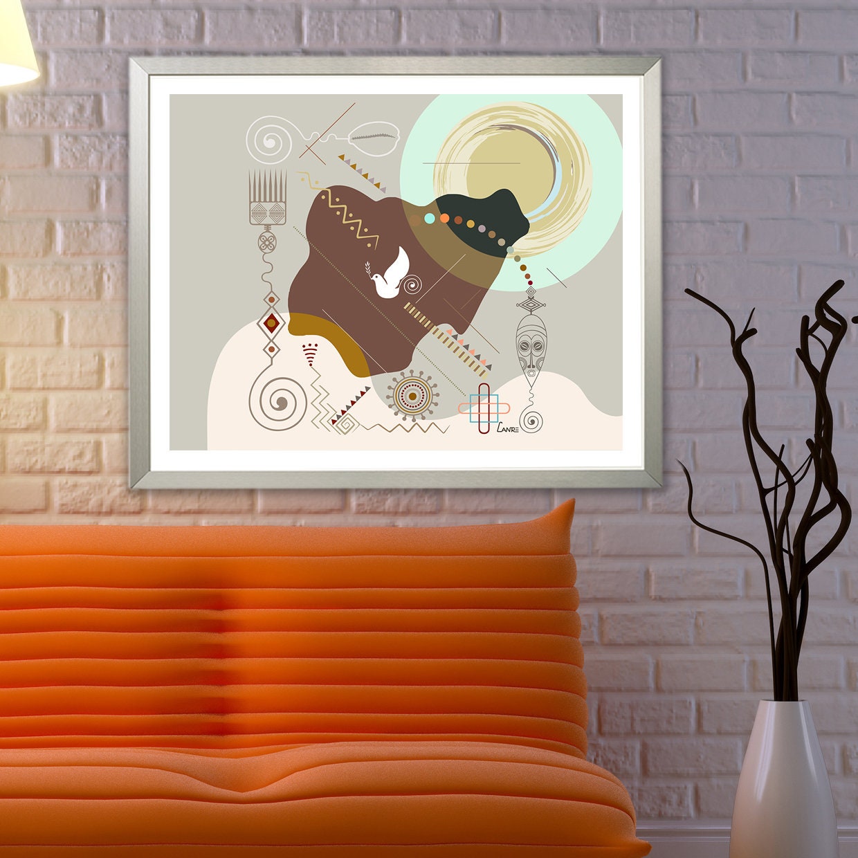 Nigerian Décor Wall Clock, Lagos Abuja Afrofuturism Timepiece Design