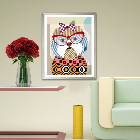 Shih Tzu Art Print Dog Breed Poster Painting Etsy