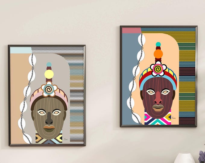 Odùduwà Yoruba Wall Art Print: African Heritage King Artwork