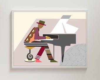 Unwritten Melody Minimalist Cubist Piano Wall Art | Modern Jazz Print | Contemporary Music Decor