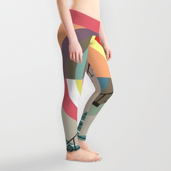 Printed Colourful Leggings, Cute Leggings, Womens Leggings, Active Wear, Yoga Leggings, Workout Leggings
