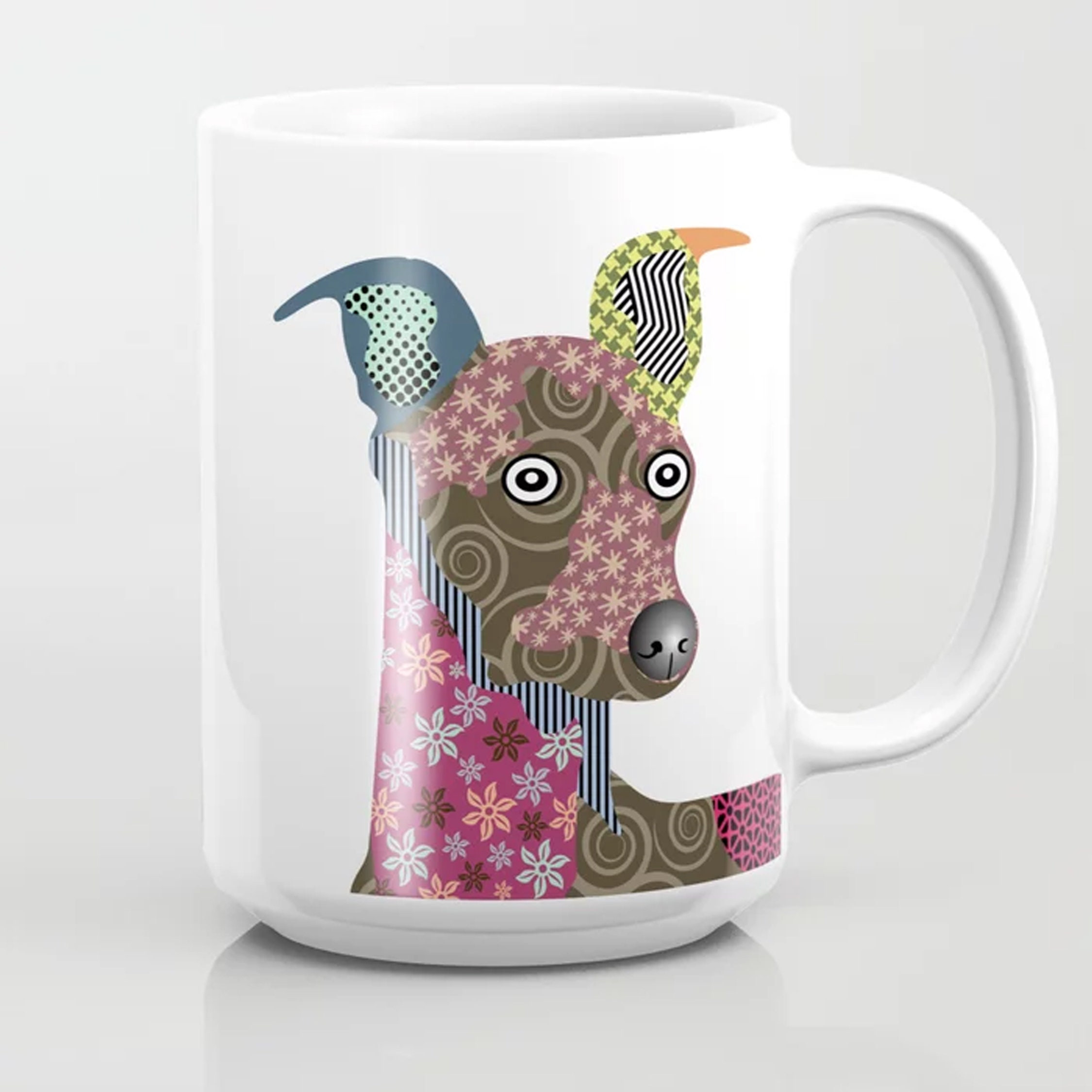 Greyhound Mug, Italian Dog Coffee Ceramic Cup