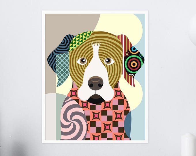 Rottweiler Wall Art Décor Pet Portrait Rottie Puppy Animal Art Print Dog Lover Gift