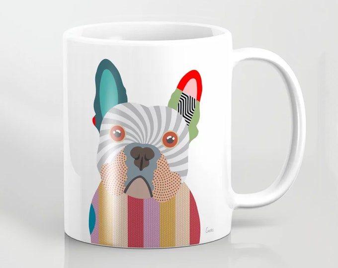 French Bulldog Mug, Frenchie Mom Gifts  Dog  Ceramic 15 oz coffee Cup