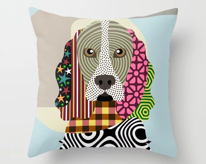 Cocker Spaniel Pillow, Dog Cushion Puppy Decor