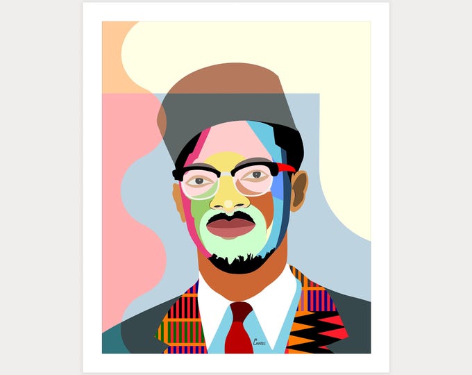 Patrice Lumumba Portrait Print: African Leader Wall Art, Congo DRC History Decor