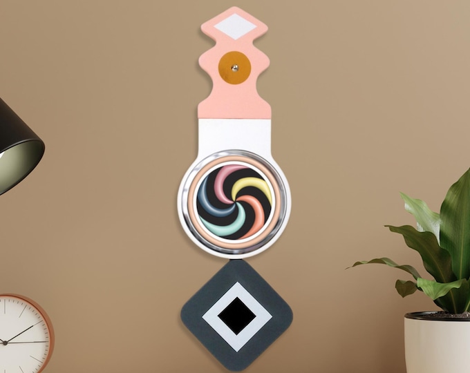 Abstract Wooden Sculpture 3D Pop Art  Unique Decor Colourful Modern Art Handmade Contemporary Art Cubist Wall Hanging House Warming Gift