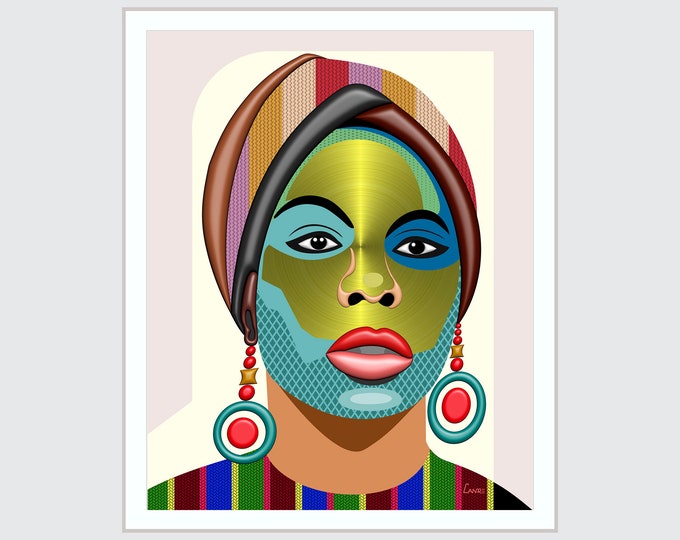 Nina Simone Poster, Singer Legend Soul R B Folk Blues Jazz