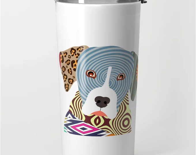 Catahoula Leopard, Dog Stainless Steel Metal Travel Mug