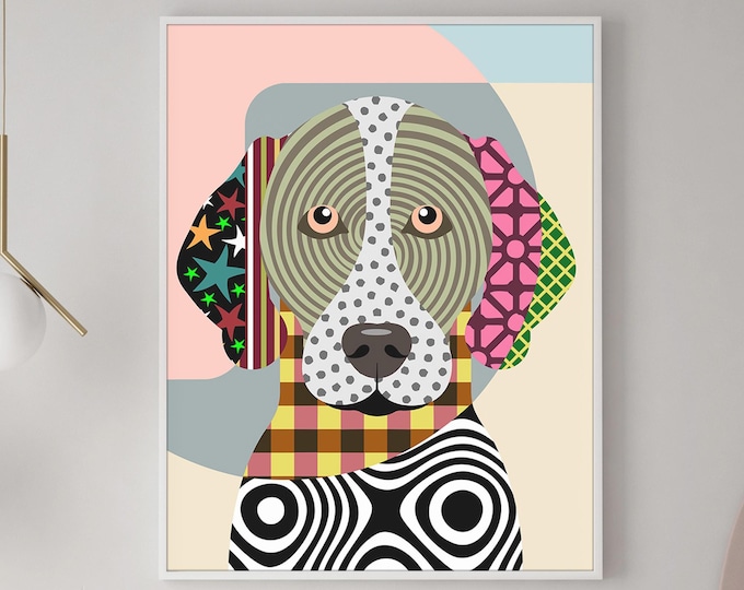 GSP Art Print: German Shorthaired Pointer Dog Portrait