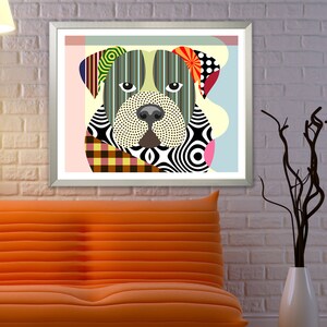 American Bulldog, Dog Breed Poster Pet Portrait image 7