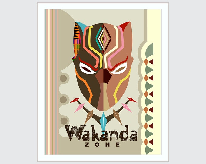 Wakanda Wall Art Décor, African American Print Poster Wall Painting