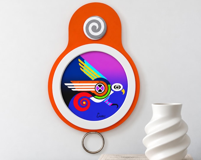 Abstract Eagle Wall Art, Colouful Bird Pop Cubism, Modern Inspirational Decor