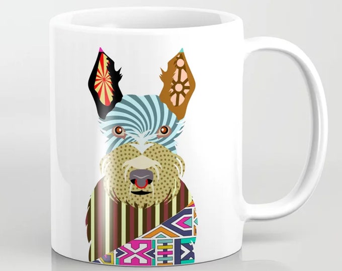 Scottie Mug, Scottish Terrier Dog Ceramic Coffee Cup