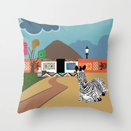 African Culture Pillow Cover 18x18 Black Art Pillow Cover Etsy