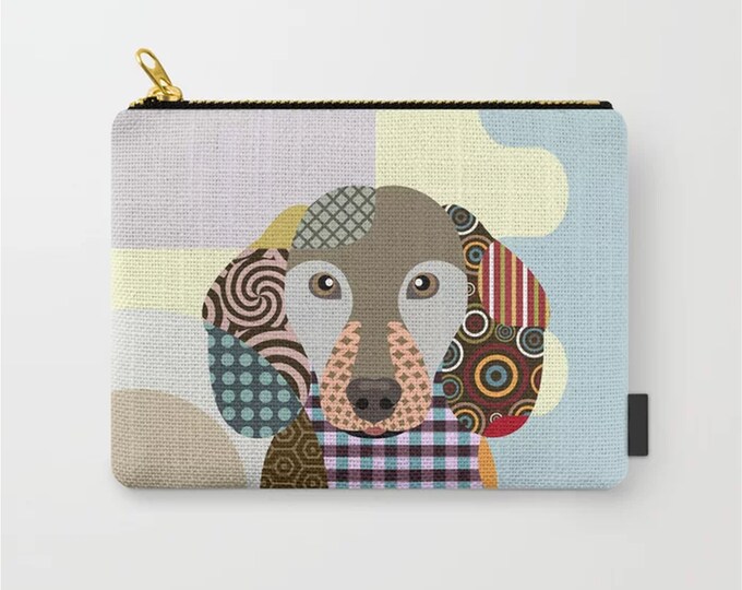 Dachshund Pouch, Doxie Gift Dog Zipper Wiener Wallet