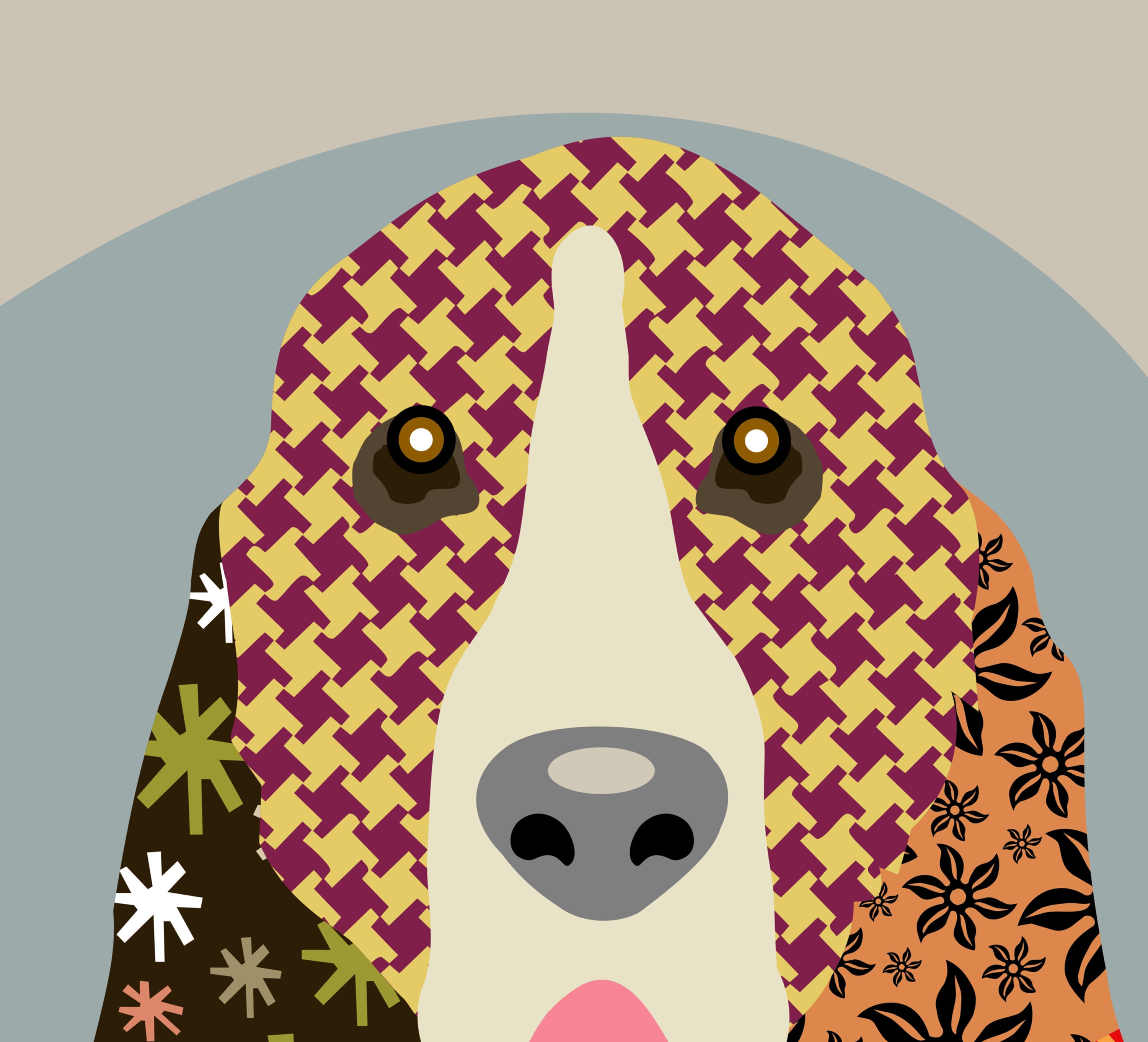 Basset Hound Art, Wall Art For Dog Lovers Gift Pet Poster