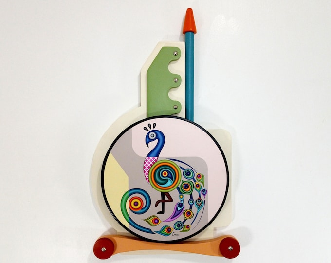 Peacock Wall Sculpture: Modern Geometric Wood Art Decor