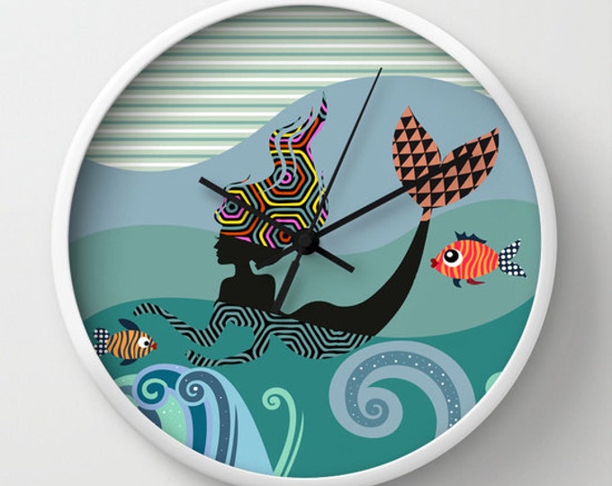 Mermaid Wall Clock, Girls Room Décor Gift For Her