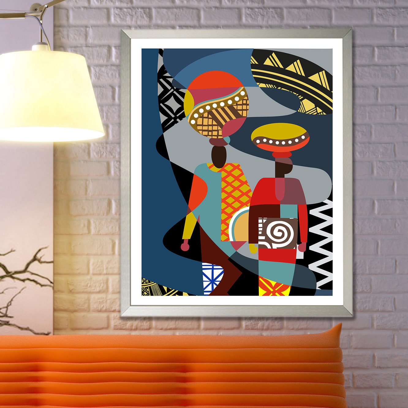 African Art Print Afrocentric Decor Abstract Painting Ethnic Print