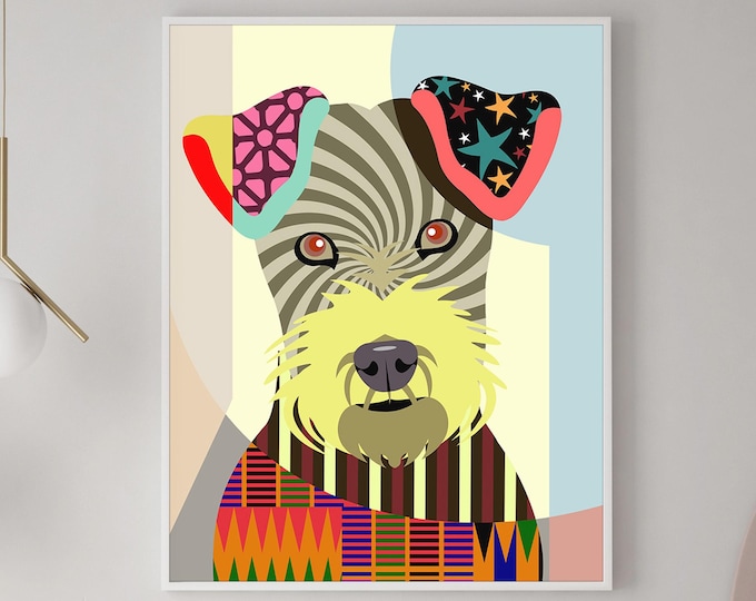 Irish Terrier Print Puppy Painting Wall Décor Dog Lover Gift