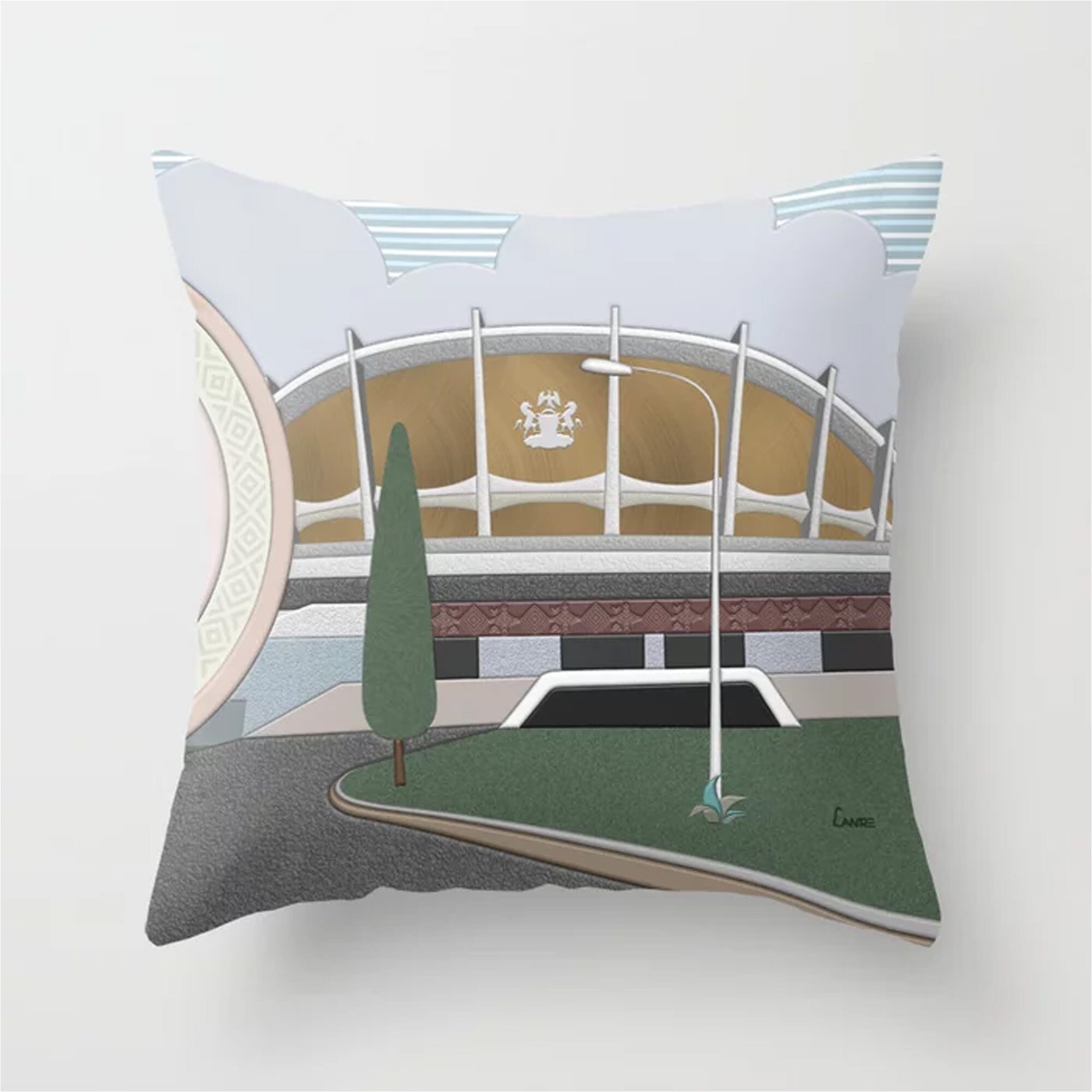 Lagos Landmarks Clock Nigerian Decor, African Art