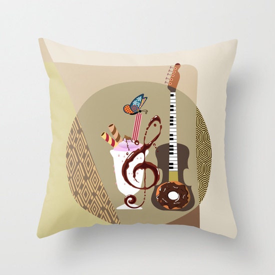 guitar throw pillows