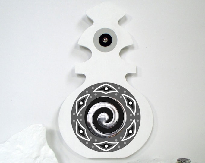 Modern African Sculpture Black and White Afrocentric Art, kwanzaa Gift African American Decor