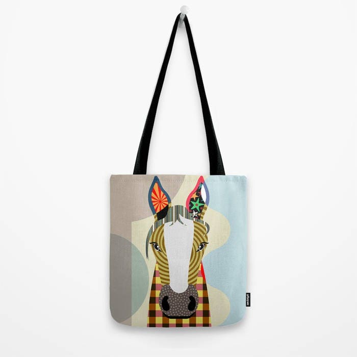 Horse Tote Bag, Animal Tote Decorative Horse Bag, Horse Lovers Gift