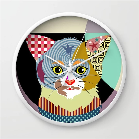 Orologio da parete gatto, gattino Art Home Decor regalo amante degli  animali domestici -  Italia
