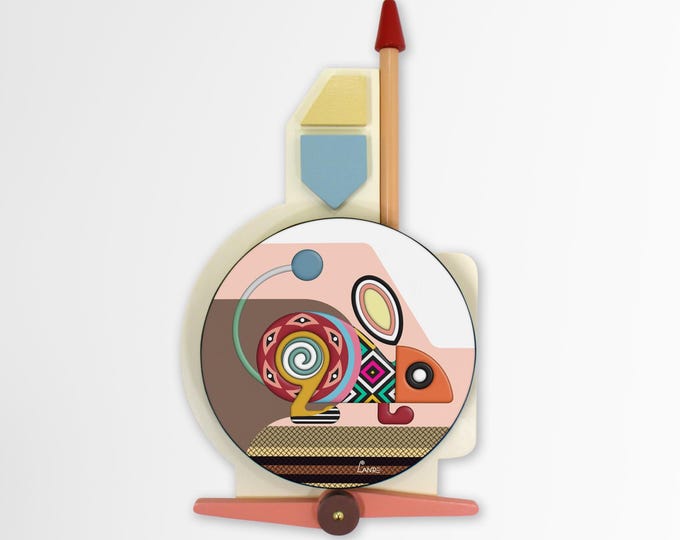 Rat Race Abstract Cubist Wooden Sculpture Wall Art Limited Edition