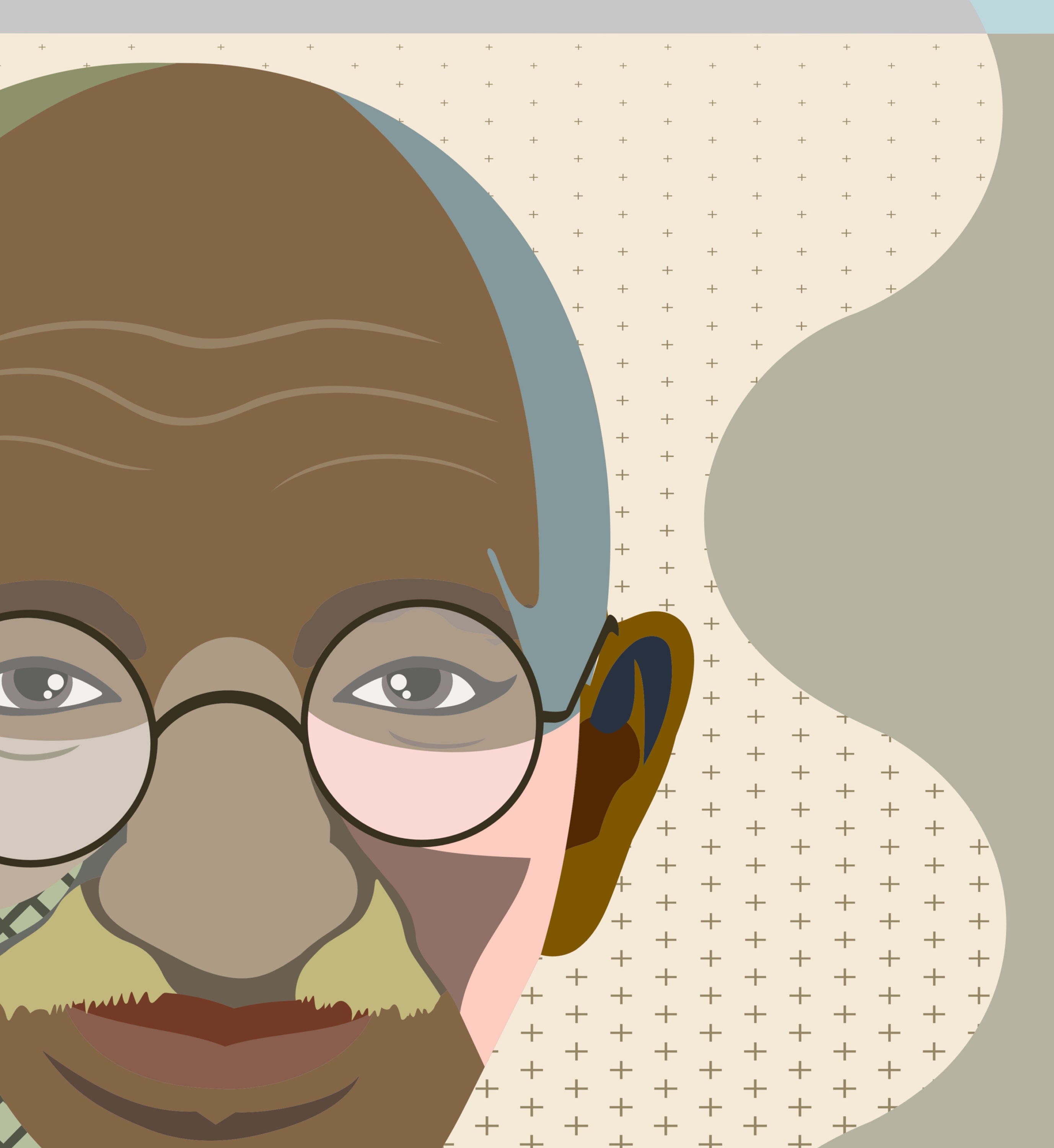 Mahatma Gandhi Wall Art, Indian Decor Gift Civil Rights Poster Portrait