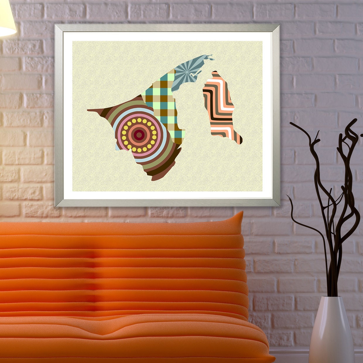 Brunei Map Art, Asian Decor Country Poster City Gift