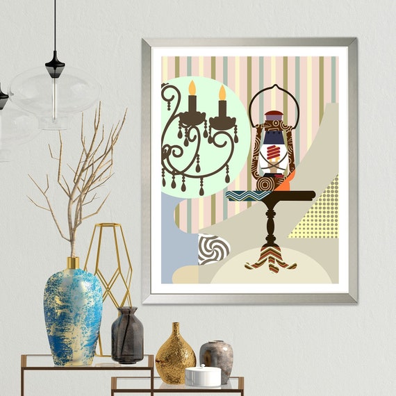 Vintage Lantern Art Decor Poster Retro Wall