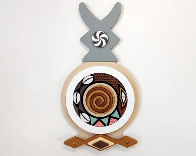 Afro-Futurist Mandala Wooden Wall Art Afrocentric Geometric Sculpture Modern African Abstract Decor